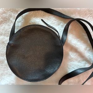 Madewell black round crossbody bag